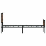 Füstös tölgy színű fém ágykeret matrac nélkül 107 x 203 cm 6