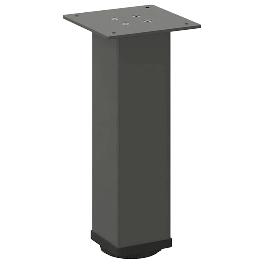 4 db antracitszürke acél dohányzóasztal láb 42-44 cm 4