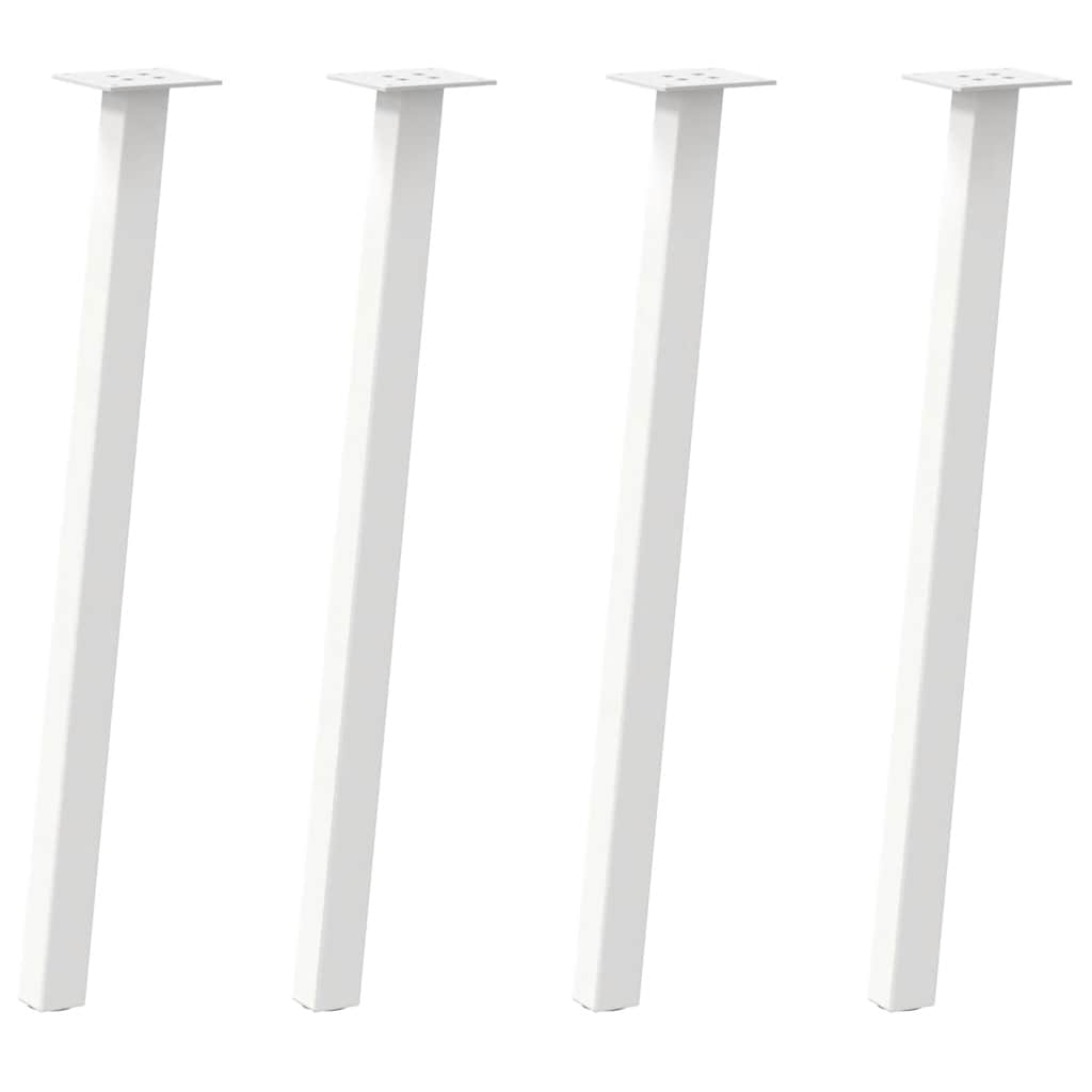 4 db fehér acél konzolasztal láb 72 cm 2