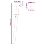 4 db fehér acél konzolasztal láb 72 cm 10