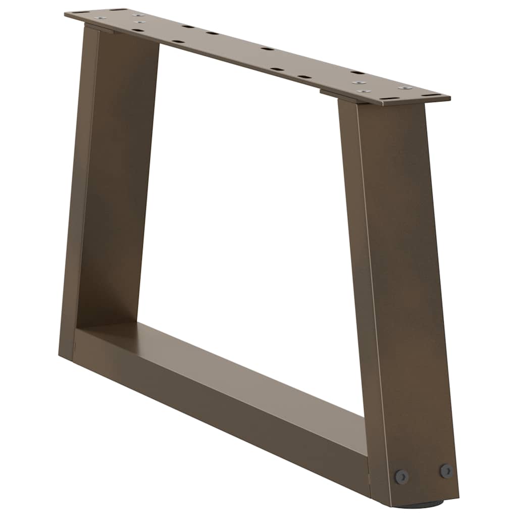 2 db V-alakú natúr acél dohányzóasztal láb 60x(30-31,3) cm 4