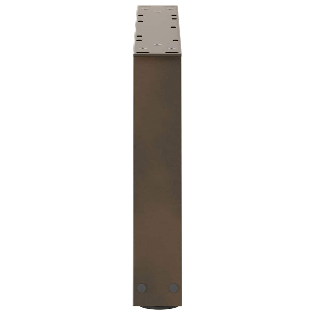 2 db V-alakú natúr acél dohányzóasztal láb 60x(30-31,3) cm 6
