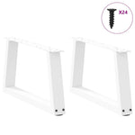2 db fehér, V-alakú acél dohányzóasztal láb 70 x (30-31,3) cm 3