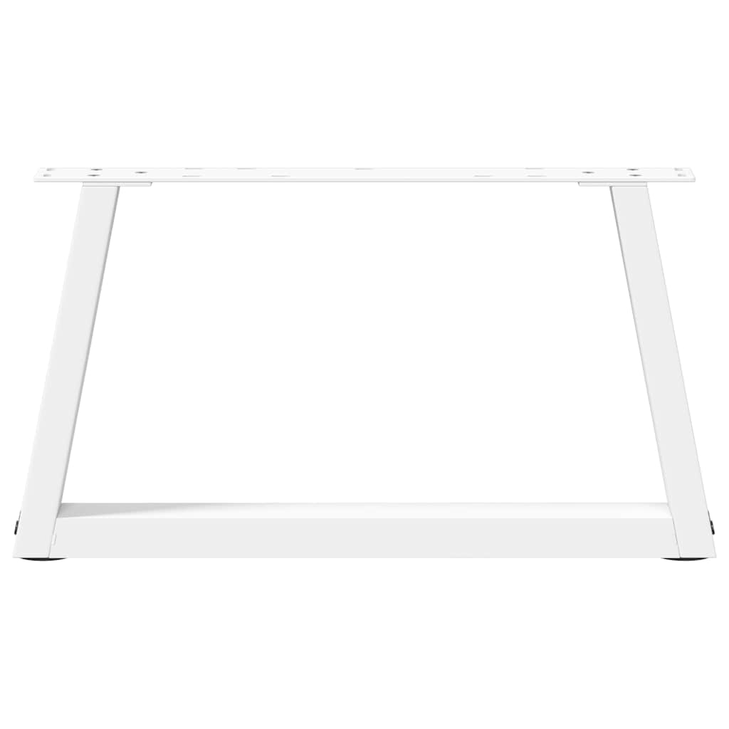 2 db fehér, V-alakú acél dohányzóasztal láb 70 x (30-31,3) cm 5