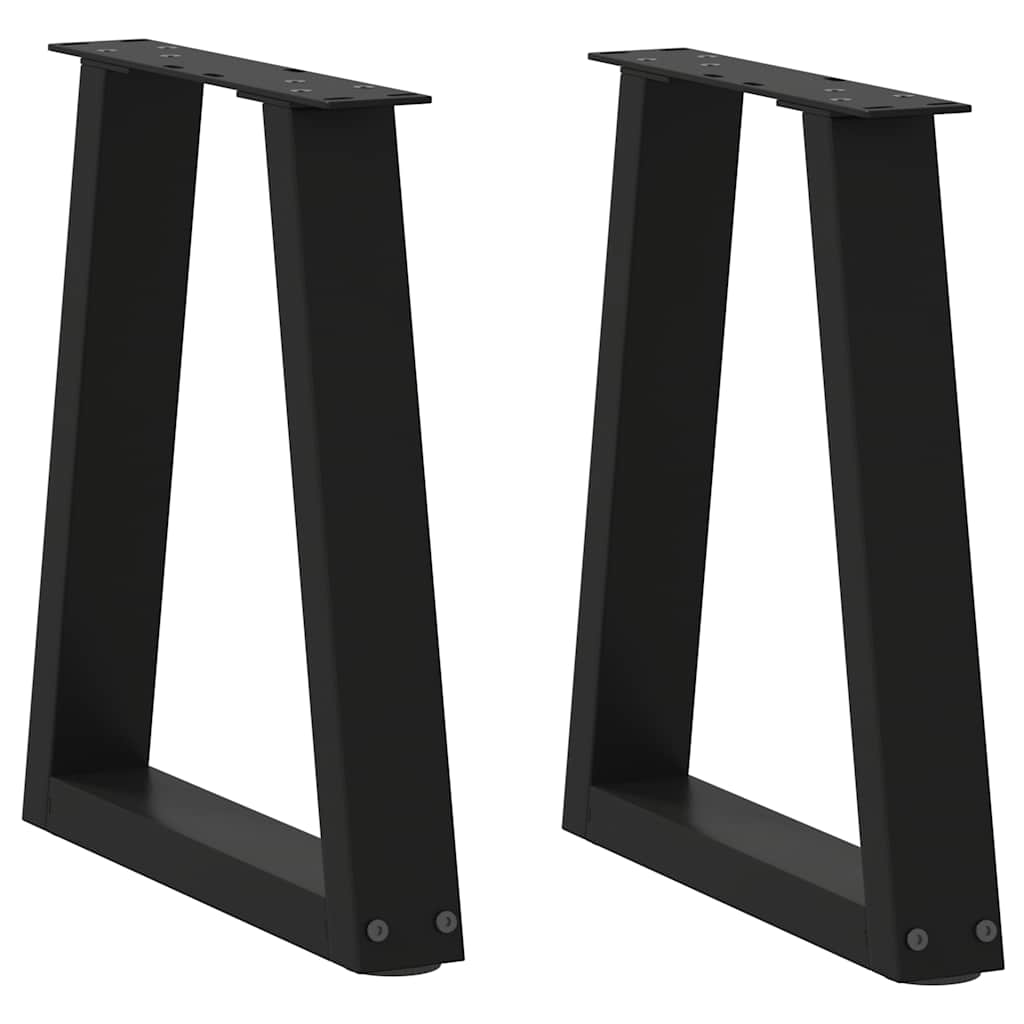 2 db fekete, V-alakú acél dohányzóasztal láb 28 x (42-43,3) cm