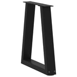 2 db fekete, V-alakú acél dohányzóasztal láb 28 x (42-43,3) cm 4