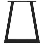 2 db fekete, V-alakú acél dohányzóasztal láb 28 x (42-43,3) cm 5