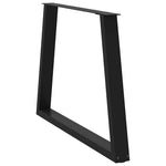 2 db V-alakú étkezőasztal láb fekete 100 x (72-73,3) cm acél étkezőasztal láb 4