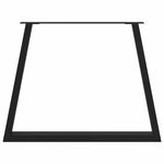 2 db V-alakú étkezőasztal láb fekete 100 x (72-73,3) cm acél étkezőasztal láb 5