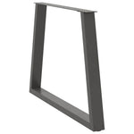3 db antracitszürke, V-alakú acél étkezőasztalláb 90 x (72-73,3) cm 4