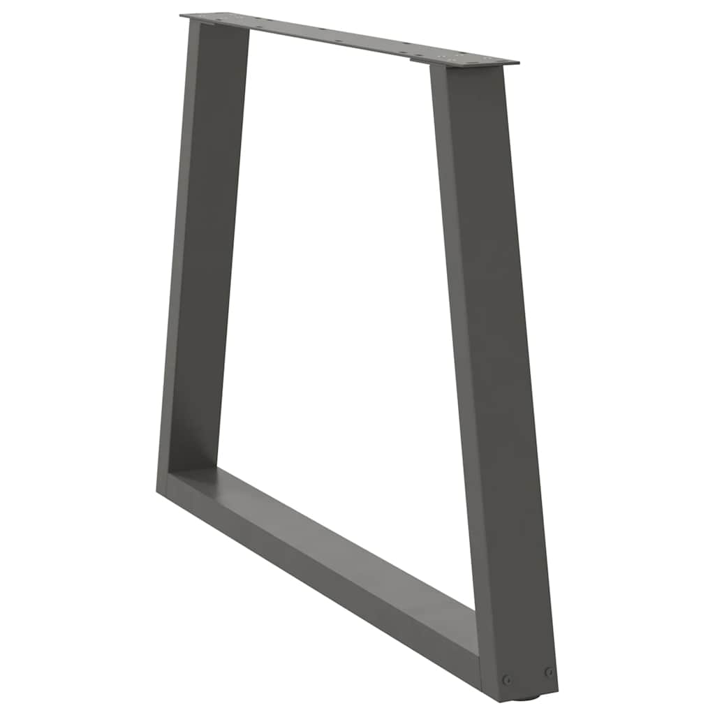 3 db antracitszürke, V-alakú acél étkezőasztalláb 90 x (72-73,3) cm 4