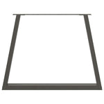 3 db antracitszürke, V-alakú acél étkezőasztalláb 90 x (72-73,3) cm 5