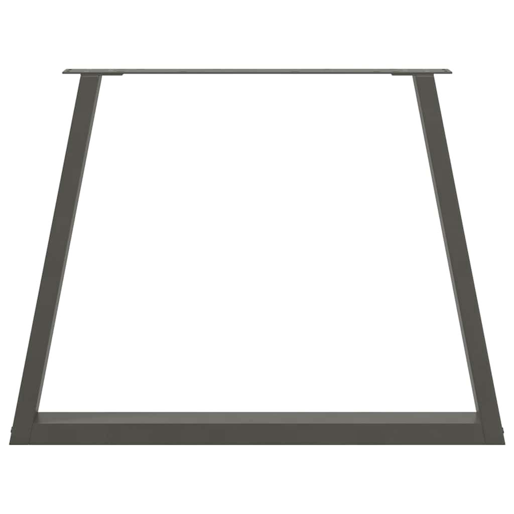 3 db antracitszürke, V-alakú acél étkezőasztalláb 90 x (72-73,3) cm 5