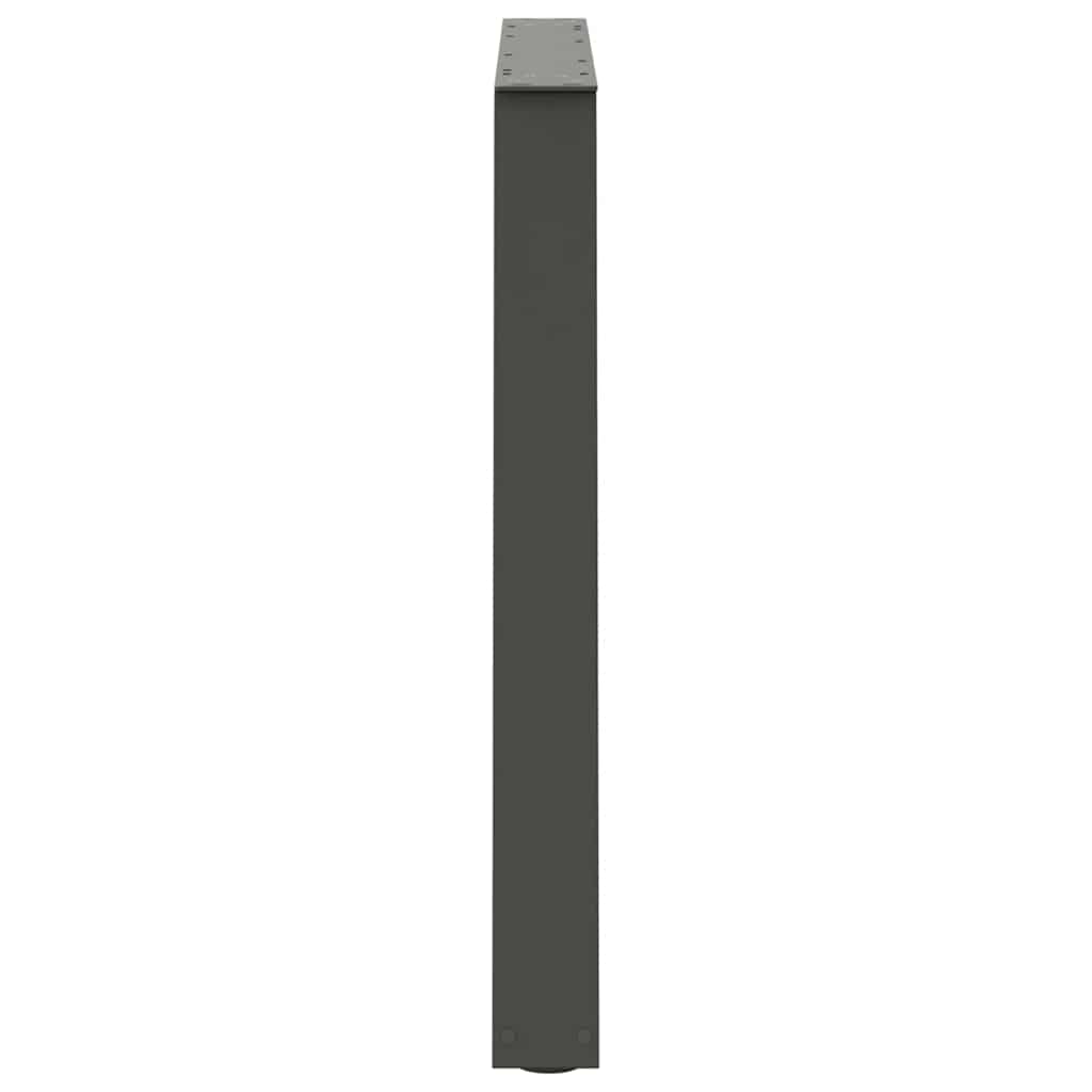 3 db antracitszürke, V-alakú acél étkezőasztalláb 90 x (72-73,3) cm 6