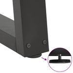 3 db antracitszürke, V-alakú acél étkezőasztalláb 90 x (72-73,3) cm 9