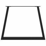 3 db V-alakú étkezőasztal láb fekete 100 x (72-73,3) cm acél étkezőasztal láb 5