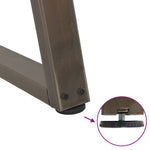3 db V-alakú natúr acél étkezőasztal láb 100 x (72-73,3) cm acél 9