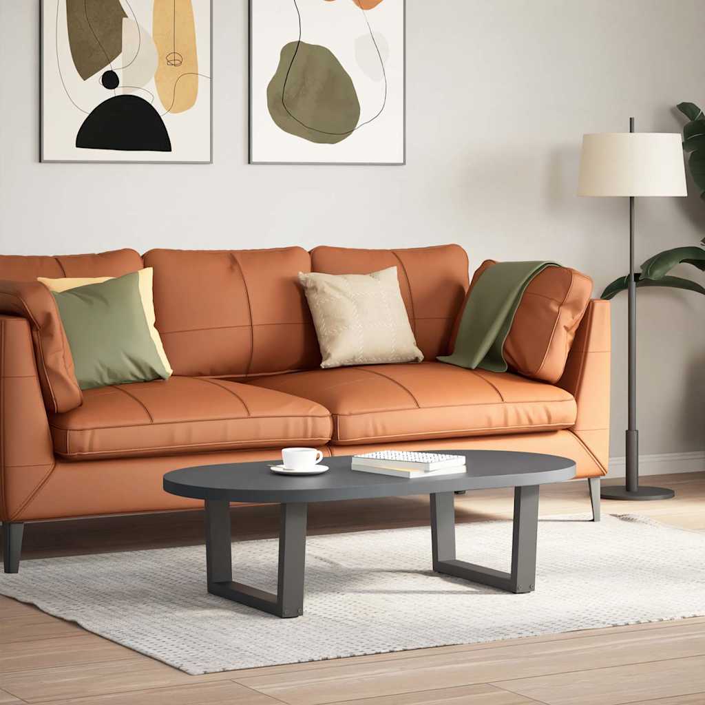 2 db antracitszürke, V-alakú acél dohányzóasztal láb 50 x (30-31,3) cm 2