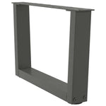 2 db antracitszürke, V-alakú acél dohányzóasztal láb 50 x (30-31,3) cm 4