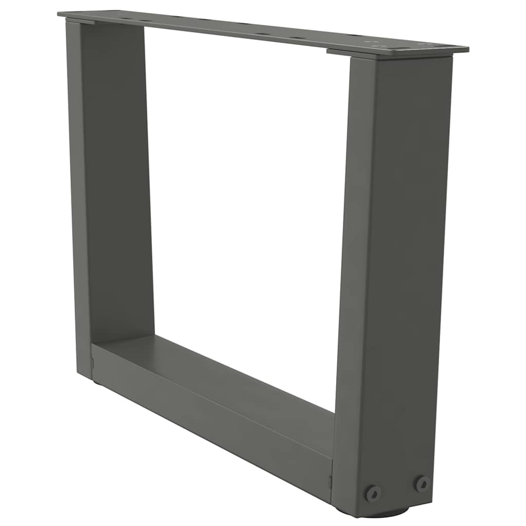2 db antracitszürke, V-alakú acél dohányzóasztal láb 50 x (30-31,3) cm 4