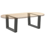 2 db antracitszürke, V-alakú acél dohányzóasztal láb 50 x (30-31,3) cm 8
