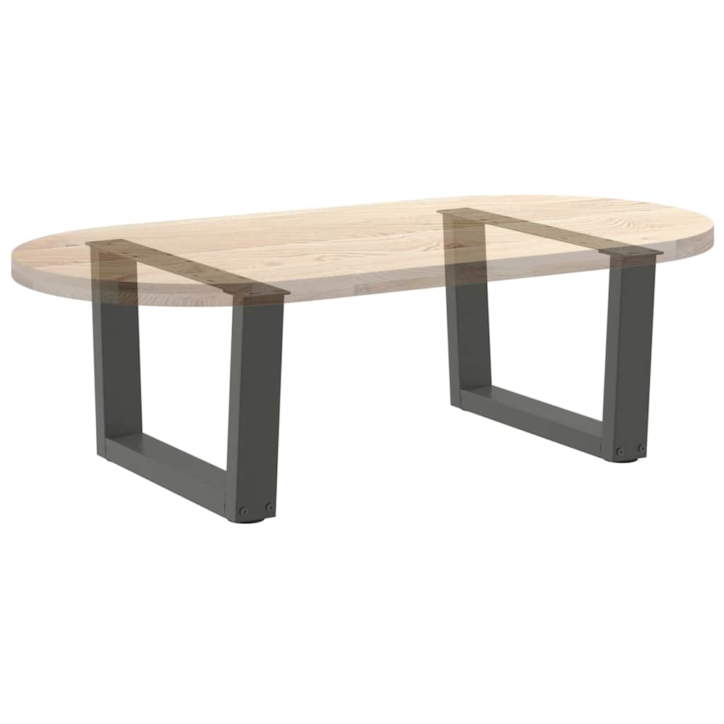2 db antracitszürke, V-alakú acél dohányzóasztal láb 50 x (30-31,3) cm 8