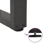 2 db antracitszürke, V-alakú acél dohányzóasztal láb 50 x (30-31,3) cm 9