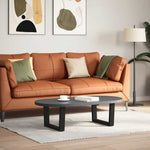2 db fekete, V-alakú acél dohányzóasztal láb 60 x (30-31,3) cm 2