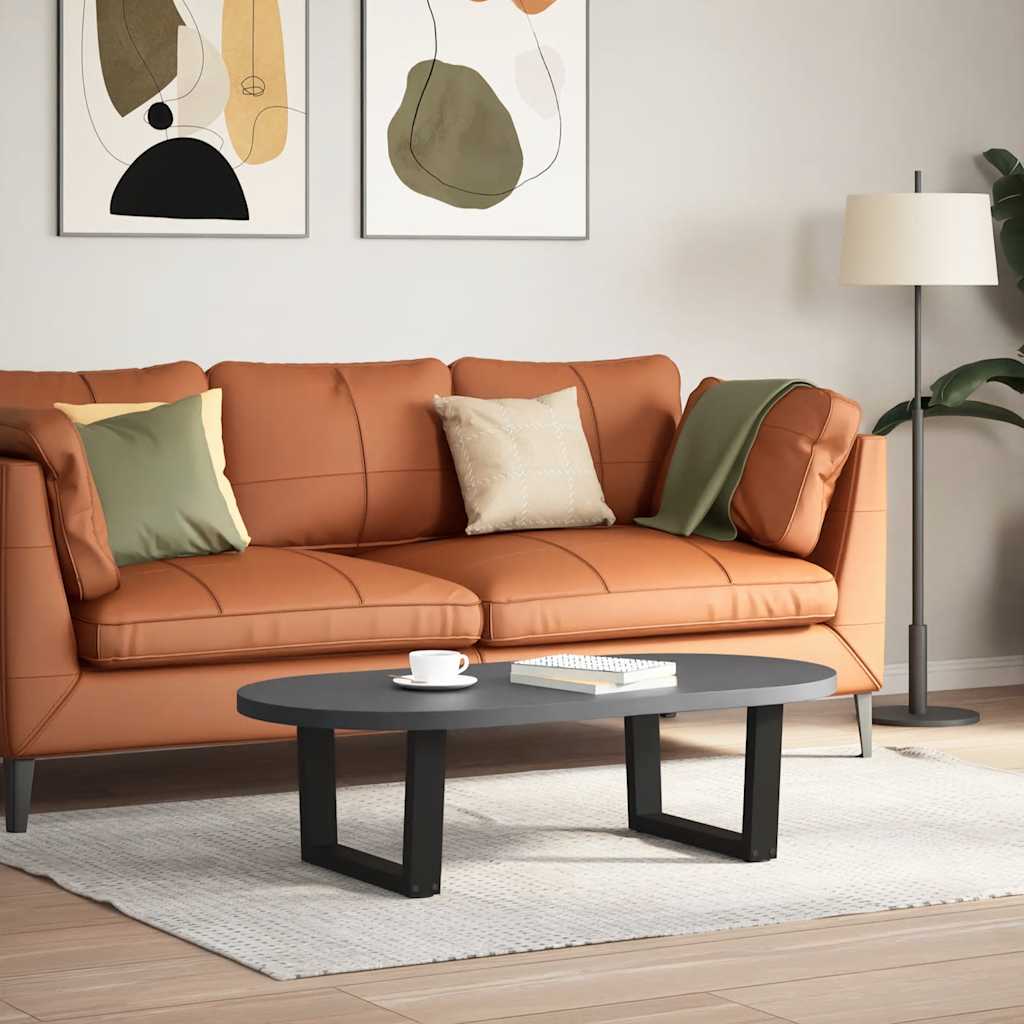 2 db fekete, V-alakú acél dohányzóasztal láb 60 x (30-31,3) cm 2
