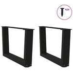2 db fekete, V-alakú acél dohányzóasztal láb 60 x (30-31,3) cm 3