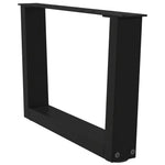 2 db fekete, V-alakú acél dohányzóasztal láb 60 x (30-31,3) cm 4