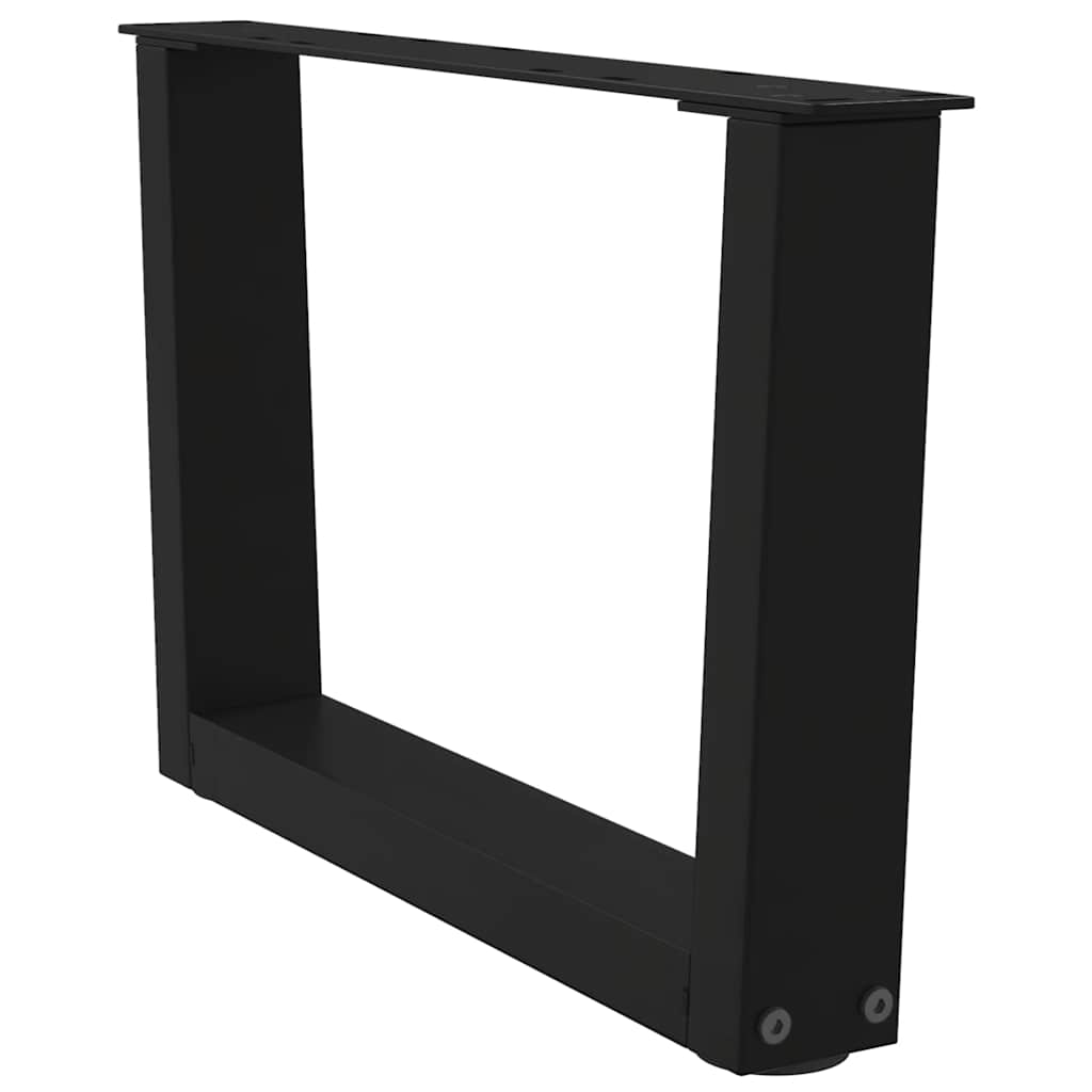 2 db fekete, V-alakú acél dohányzóasztal láb 60 x (30-31,3) cm 4