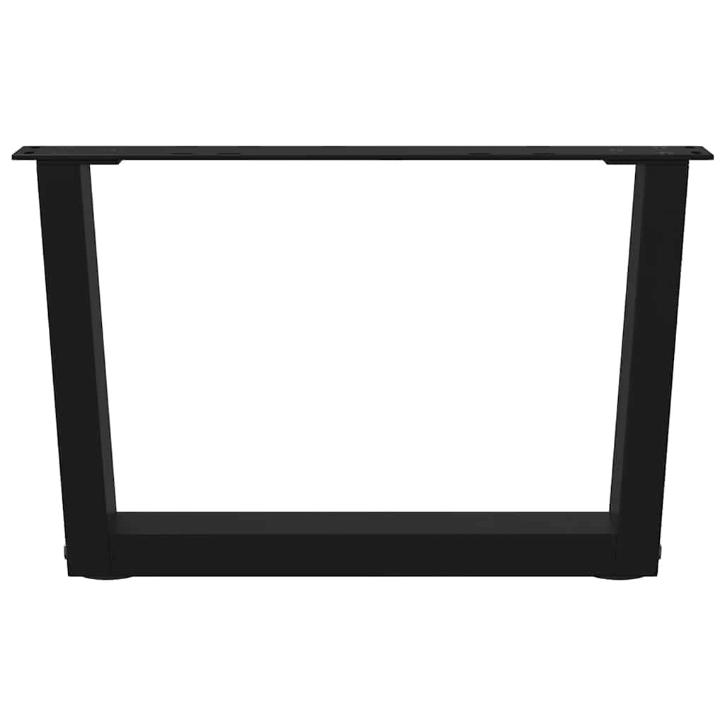 2 db fekete, V-alakú acél dohányzóasztal láb 60 x (30-31,3) cm 5