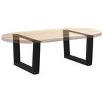 2 db fekete, V-alakú acél dohányzóasztal láb 60 x (30-31,3) cm 8