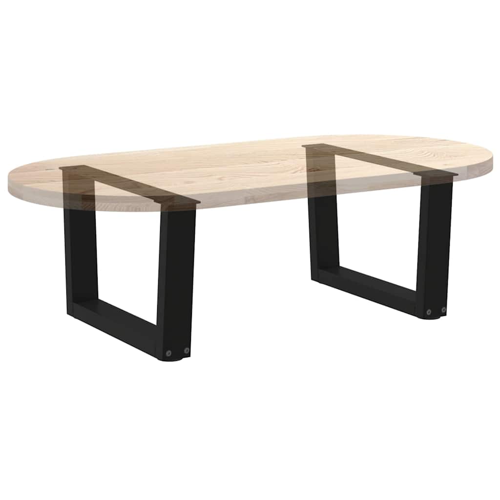 2 db fekete, V-alakú acél dohányzóasztal láb 60 x (30-31,3) cm 8