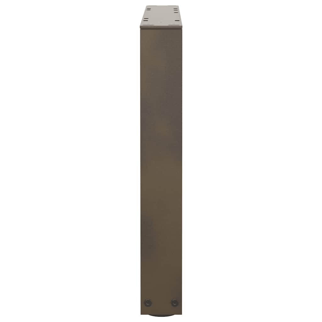 2 db V-alakú natúr acél dohányzóasztal láb 50x(42-43,3) cm 6