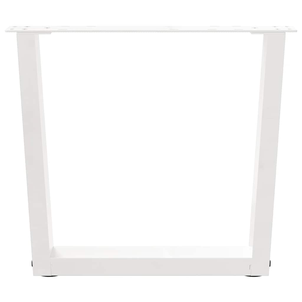 2 db fehér, V-alakú acél dohányzóasztal láb 60 x (42-43,3) cm 3