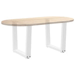 2 db fehér, V-alakú acél dohányzóasztal láb 60 x (42-43,3) cm 8
