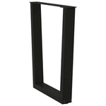 2 db fekete, V-alakú acél étkezőasztal láb 70 x (72-73,3) cm 5