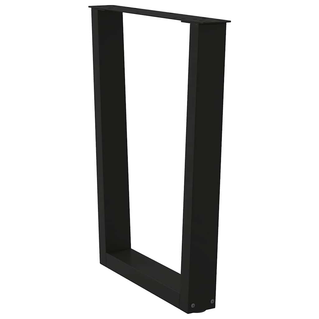 2 db fekete, V-alakú acél étkezőasztal láb 70 x (72-73,3) cm 5