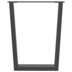 2 db antracitszürke, V-alakú acél étkezőasztalláb 70 x (72-73,3) cm 3