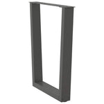 2 db antracitszürke, V-alakú acél étkezőasztalláb 70 x (72-73,3) cm 4