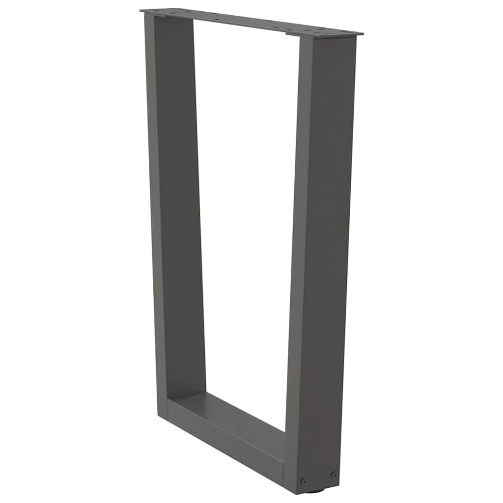 2 db antracitszürke, V-alakú acél étkezőasztalláb 70 x (72-73,3) cm 4