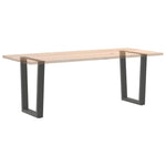 2 db antracitszürke, V-alakú acél étkezőasztalláb 70 x (72-73,3) cm 8