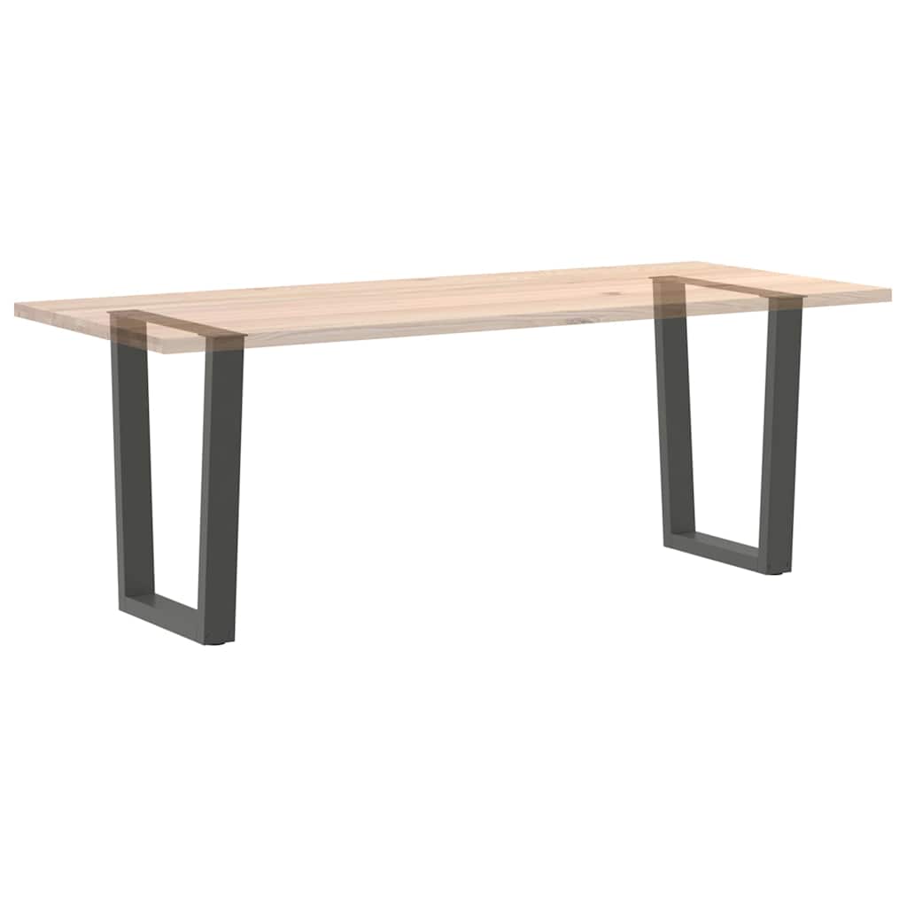 2 db antracitszürke, V-alakú acél étkezőasztalláb 70 x (72-73,3) cm 8