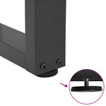 2 db antracitszürke, V-alakú acél étkezőasztalláb 70 x (72-73,3) cm 9
