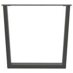 2 db antracitszürke, V-alakú acél étkezőasztal láb 80 x (72-73,3) cm 3