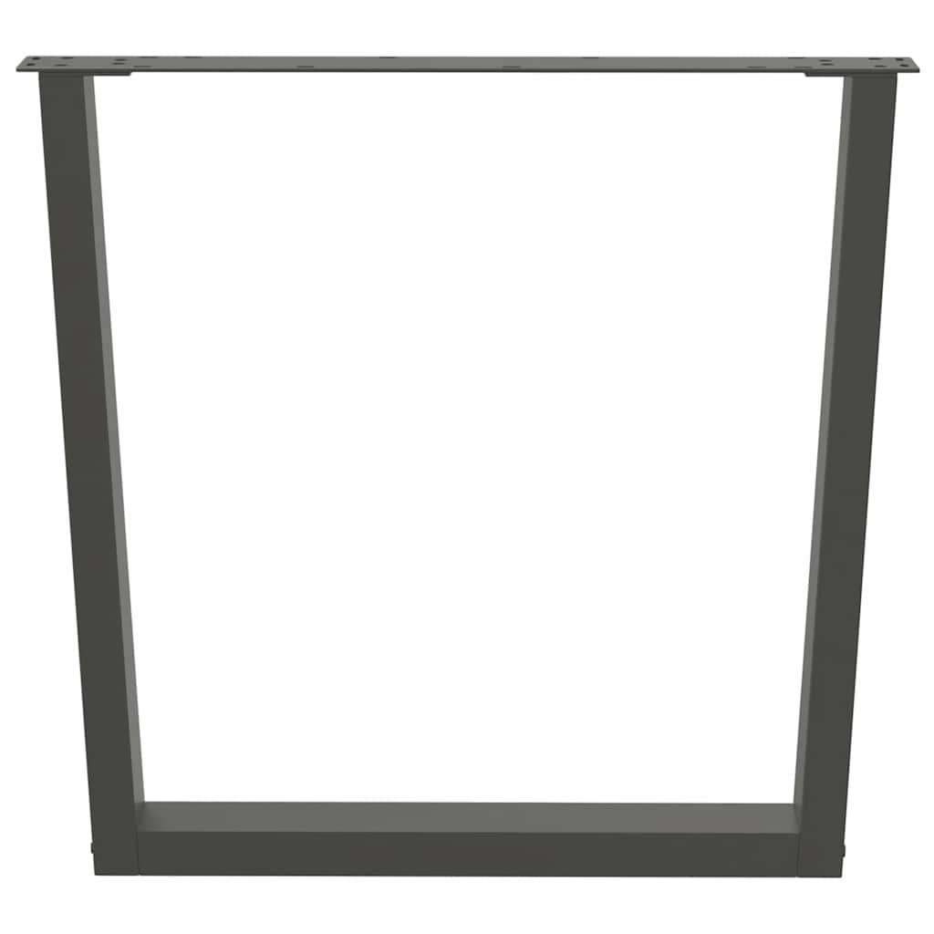 2 db antracitszürke, V-alakú acél étkezőasztal láb 80 x (72-73,3) cm 3