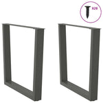 2 db antracitszürke, V-alakú acél étkezőasztal láb 80 x (72-73,3) cm 4