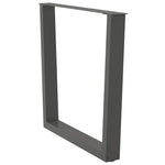 2 db antracitszürke, V-alakú acél étkezőasztal láb 80 x (72-73,3) cm 5